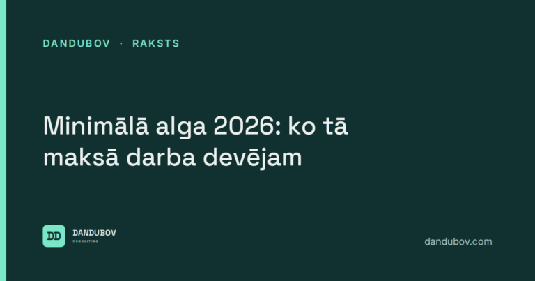 Minimālā alga 2026: ko tā maksā darba devējam