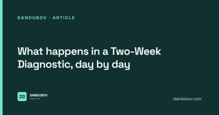 What happens in a Two-Week Diagnostic, day by day