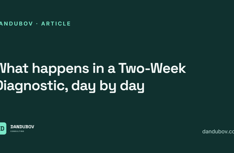 What happens in a Two-Week Diagnostic, day by day
