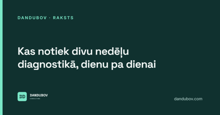 Kas notiek divu nedēļu diagnostikā, dienu pa dienai