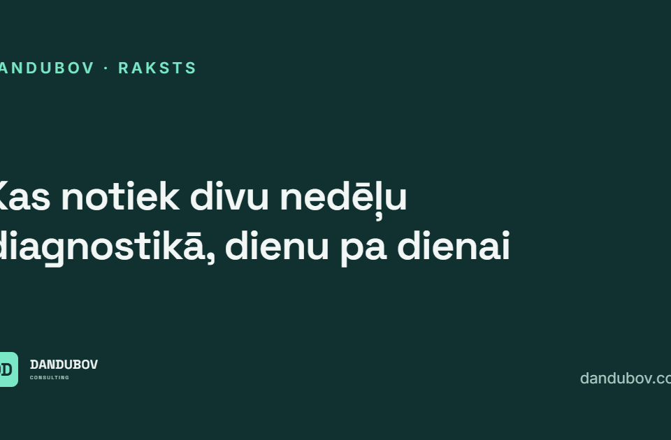 Kas notiek divu nedēļu diagnostikā, dienu pa dienai