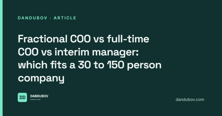 Fractional COO vs full-time COO vs interim manager, article cover